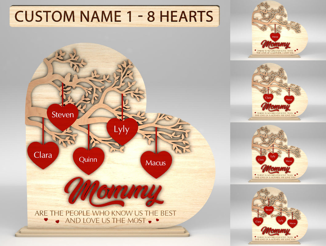 Personalized Mothers Day Sign- 1-8 names