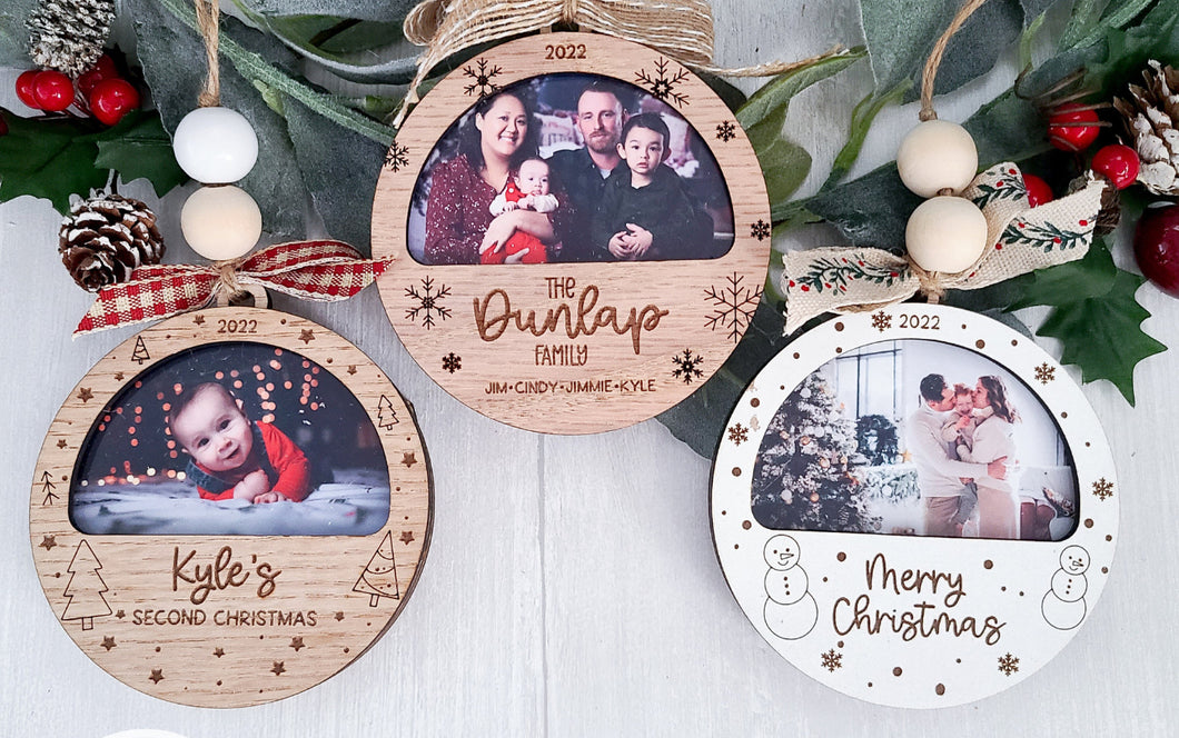 Personalized photo ornament