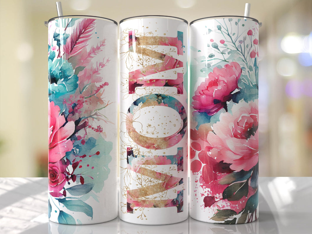 Mothers Day Tumbler- Pink/Teal