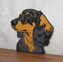 Load image into Gallery viewer, Dachshund Wall Art Black/Brown
