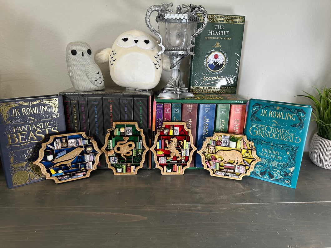 Harry Potter Houses Mini Bookshelf Set