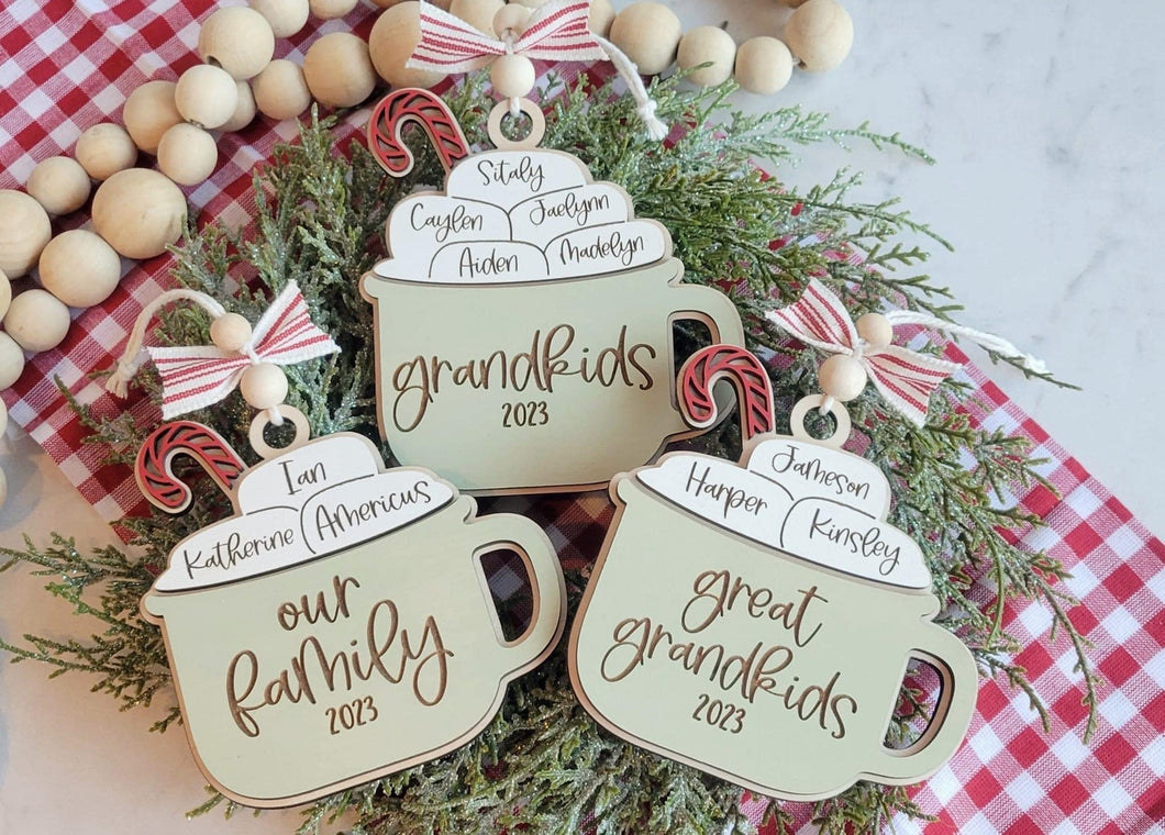 Hot Cocoa Family Ornament