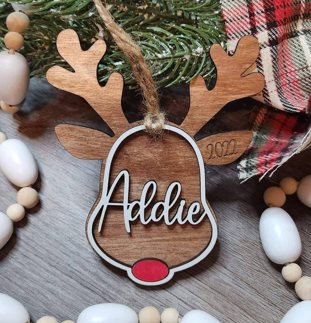 Personalized Reindeer Ornaments