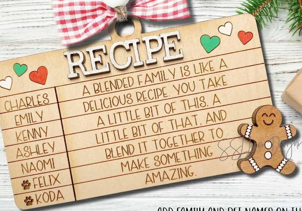 Blended Family Recipe Ornament