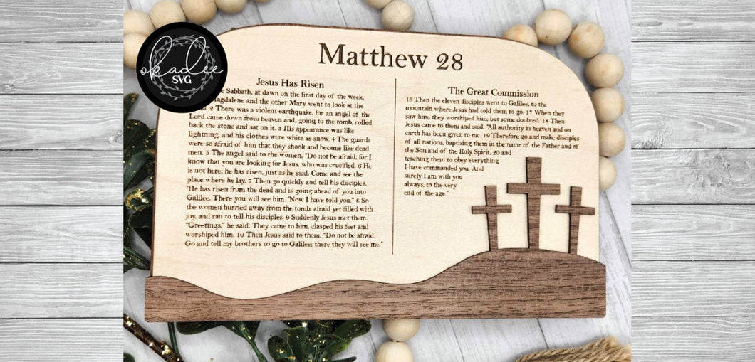 Easter Story Engraved Sign