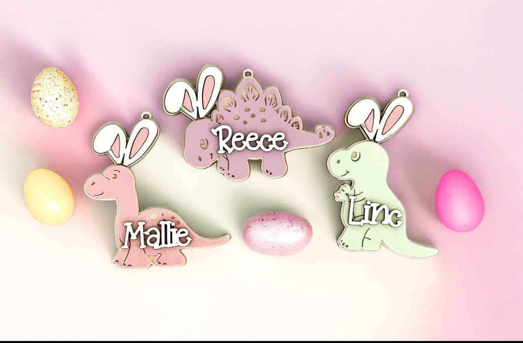 Dinosaur Easter Basket Tag