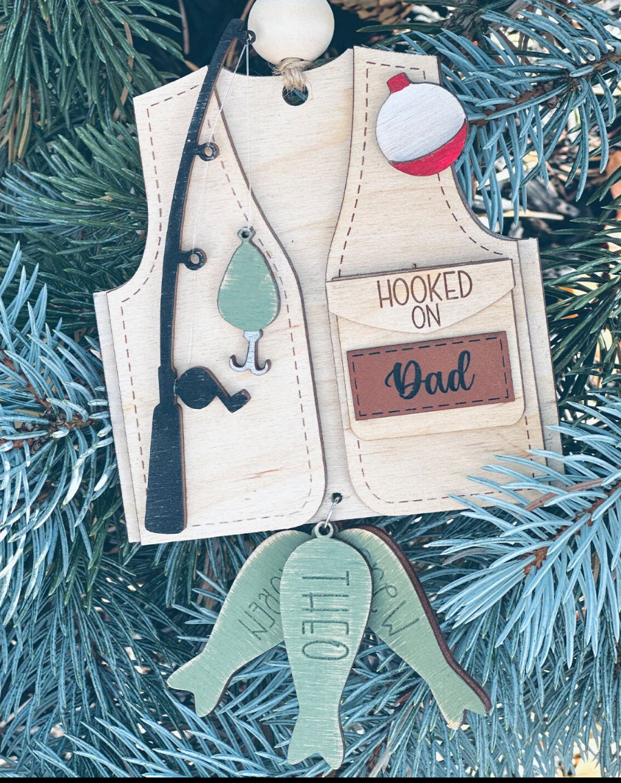 Hooked on Dad Ornament