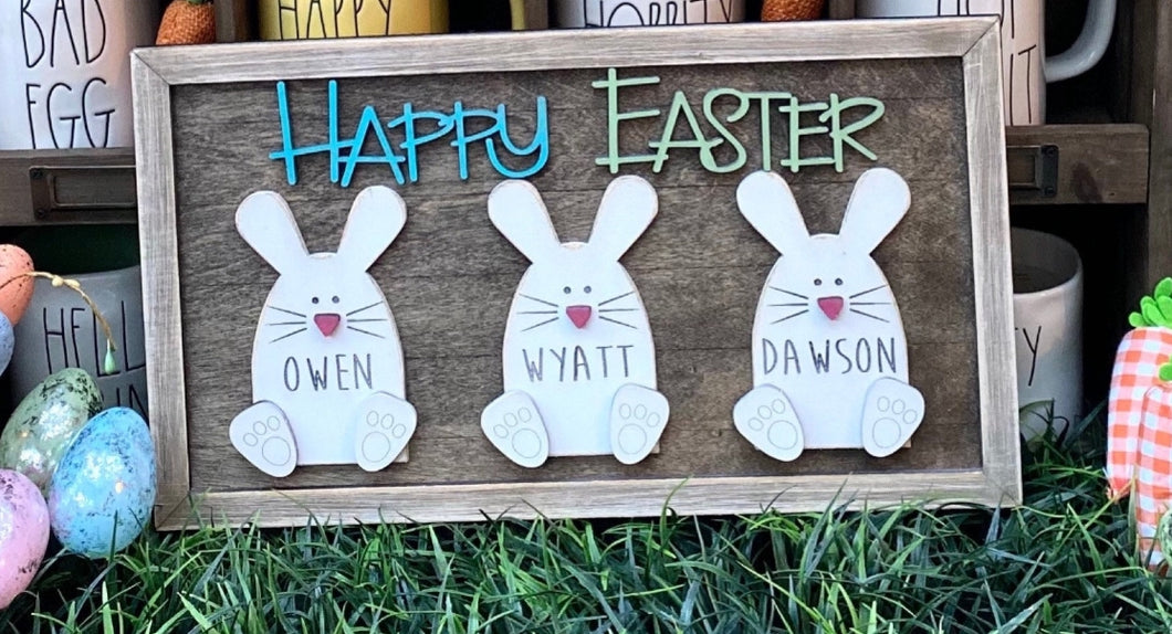 Happy Easter Family Sign