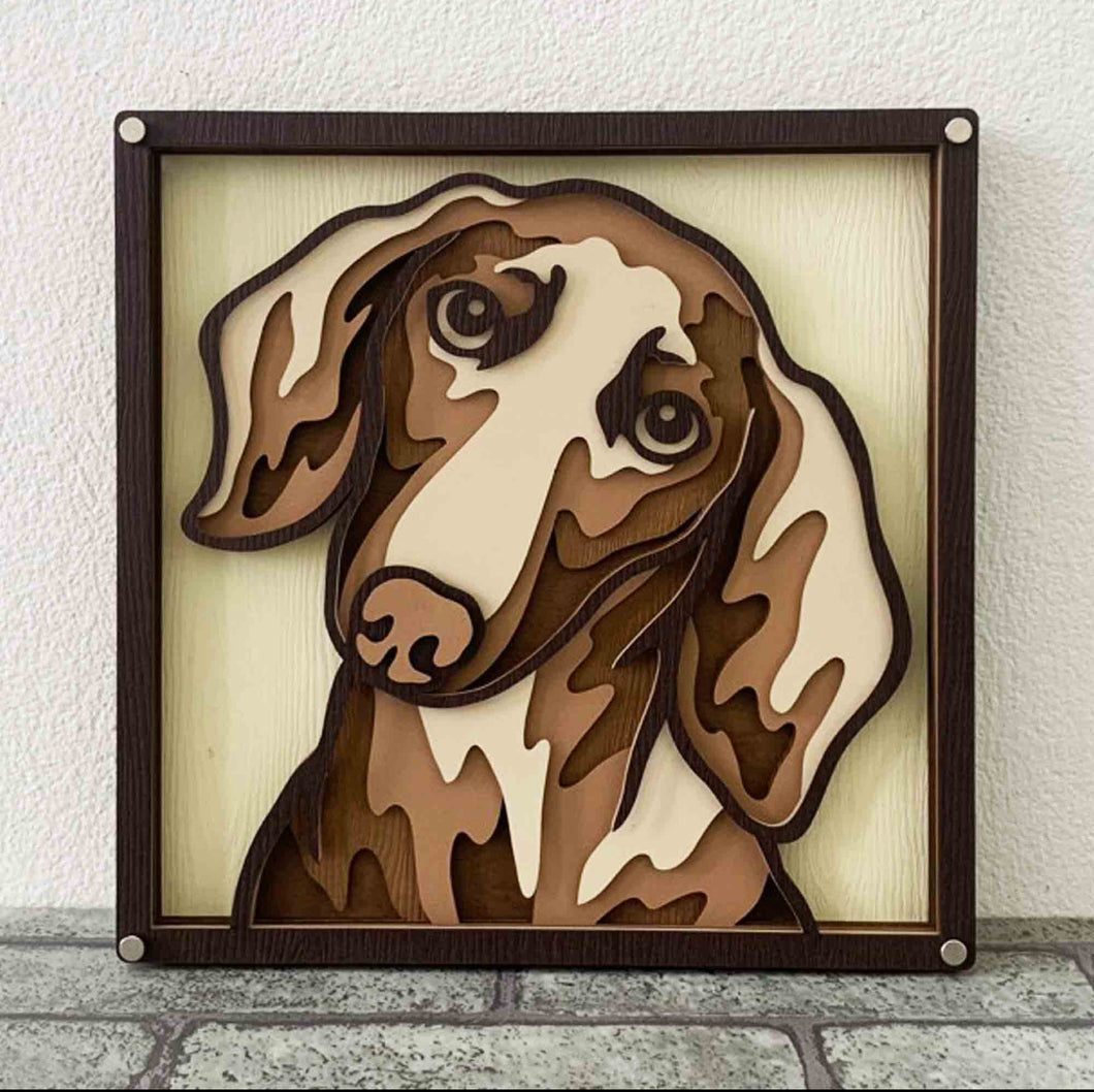 Dachshund Wall Art Brown