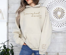 Load image into Gallery viewer, I wear my heart on my sleeve Mothers Day Hoodie
