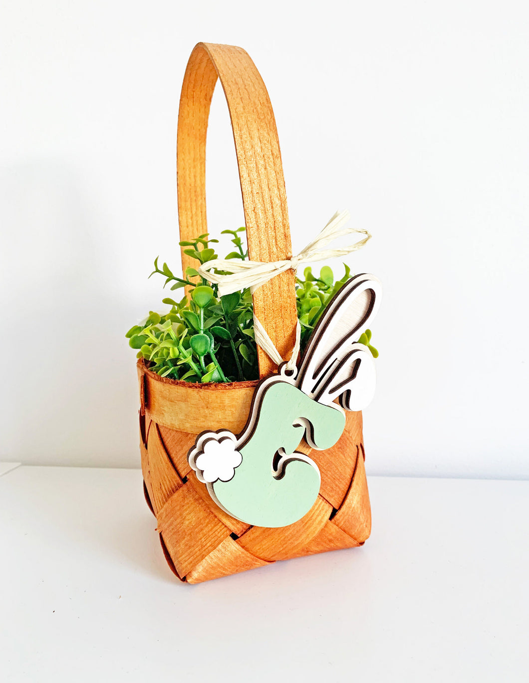 Initial Easter Basket Tag