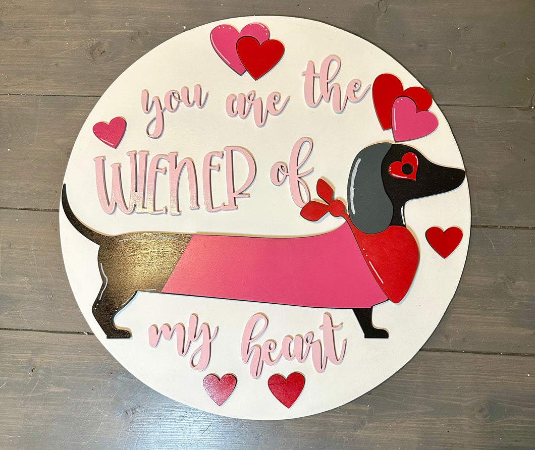 Dachshund Door Hanger- Valentine