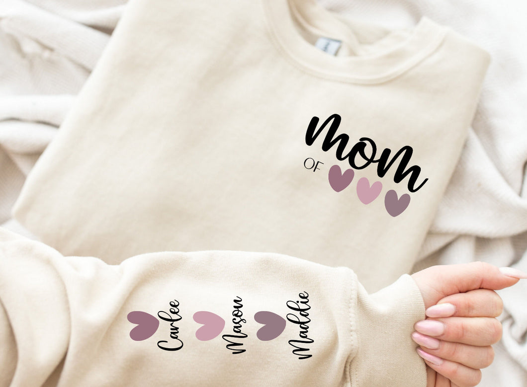 Mom (colorful heart) Mothers Day Sweatshirt