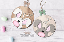 Load image into Gallery viewer, Peeking Bunny Easter Tag
