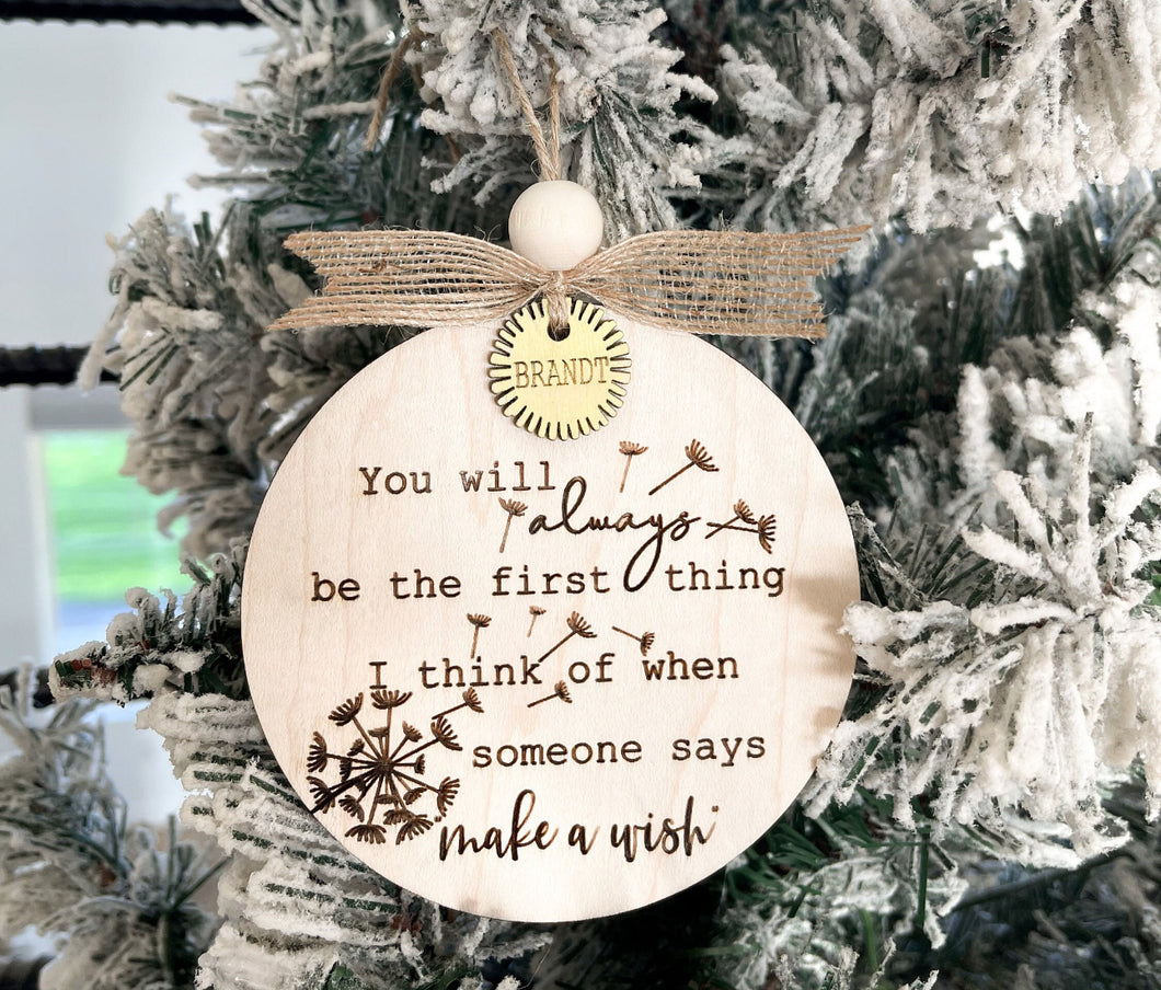 First thing I think of- memorial ornament- personalized