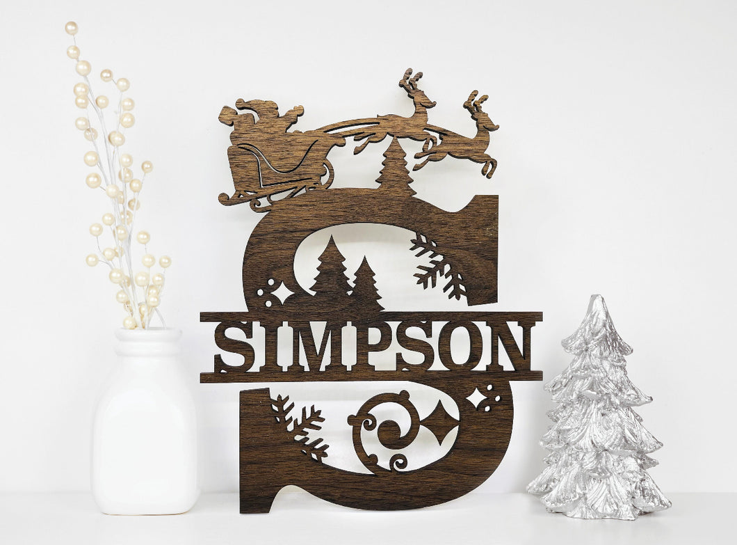 Christmas Monogram Ornament