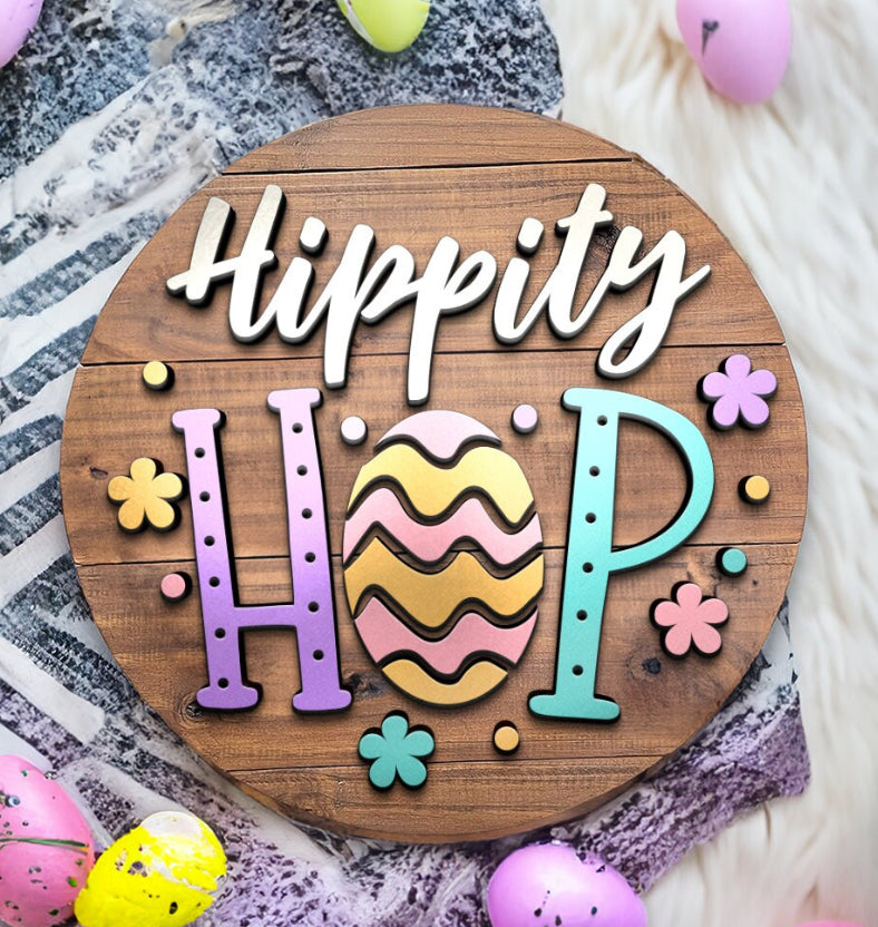 Hippity Hop Easter Door Hanger