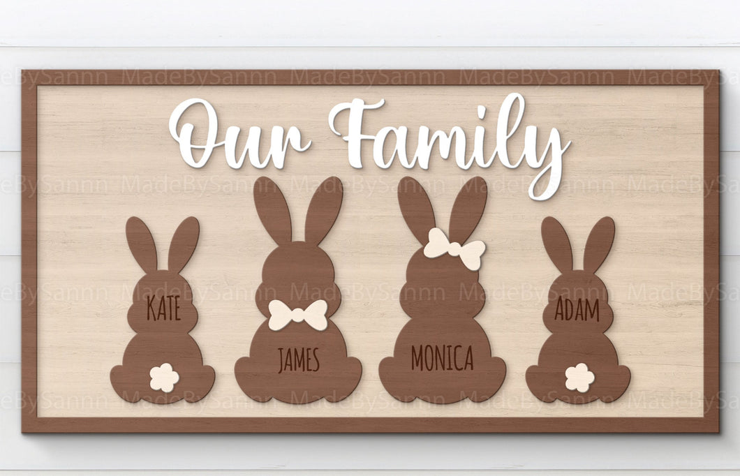 Our Family Bunny Sign