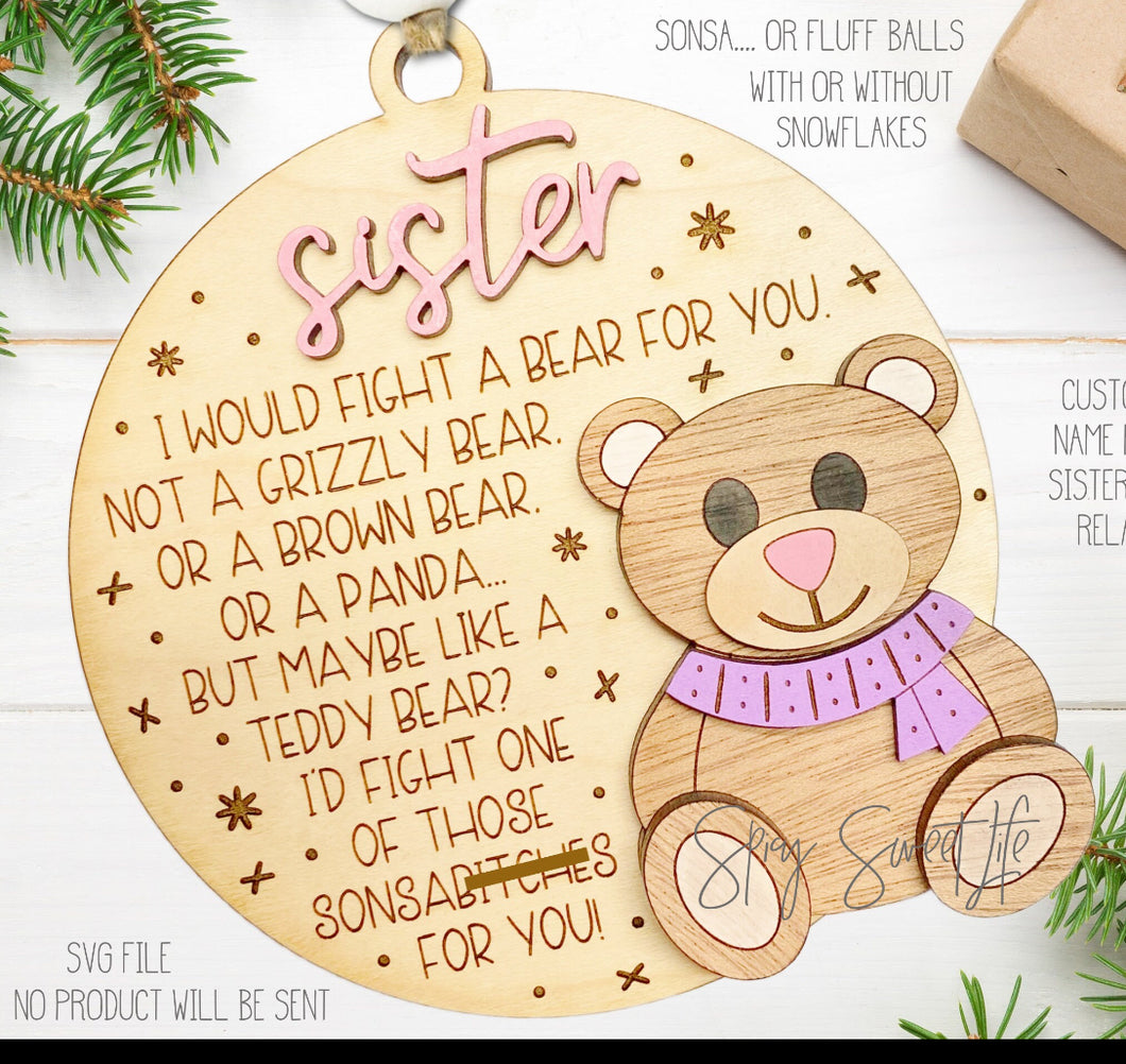 Sister Bear Ornament