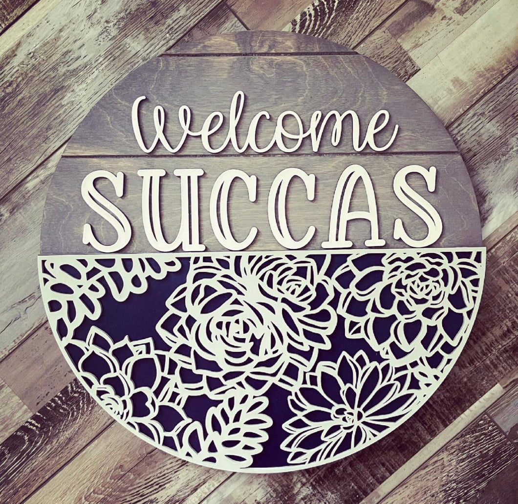 Welcome Succas Door Hanger