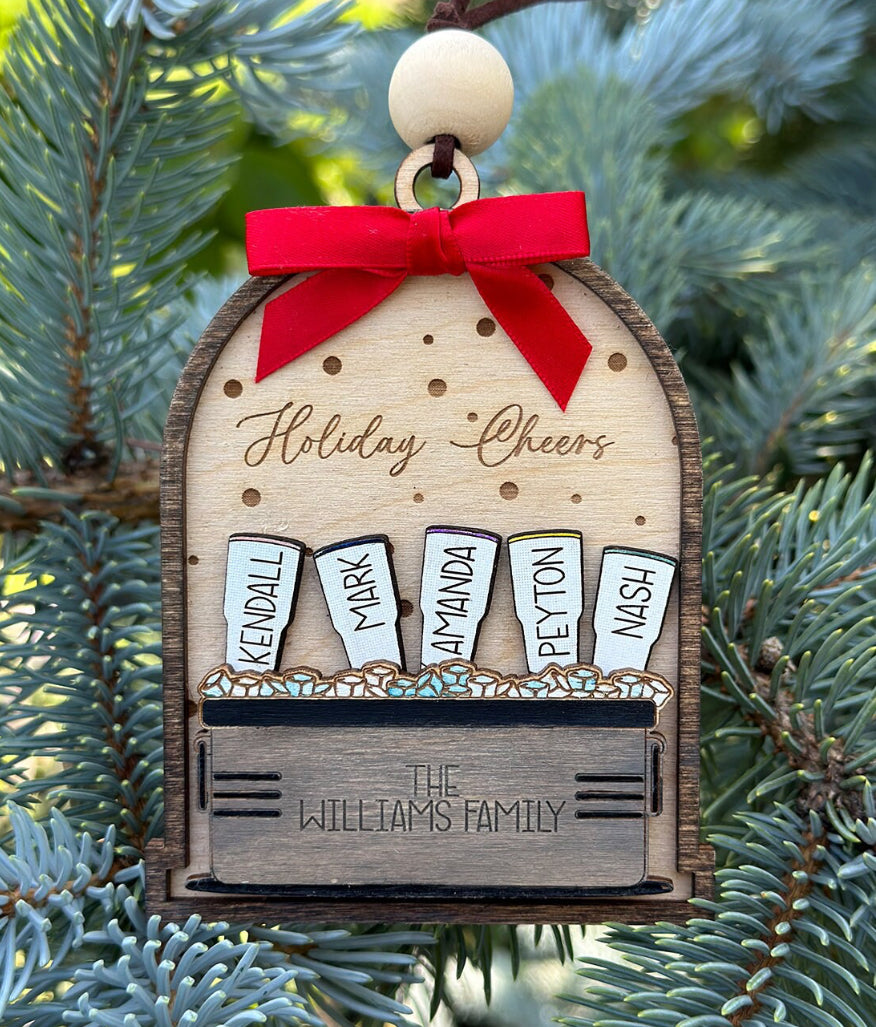 Holiday Cheers- personalized ornament