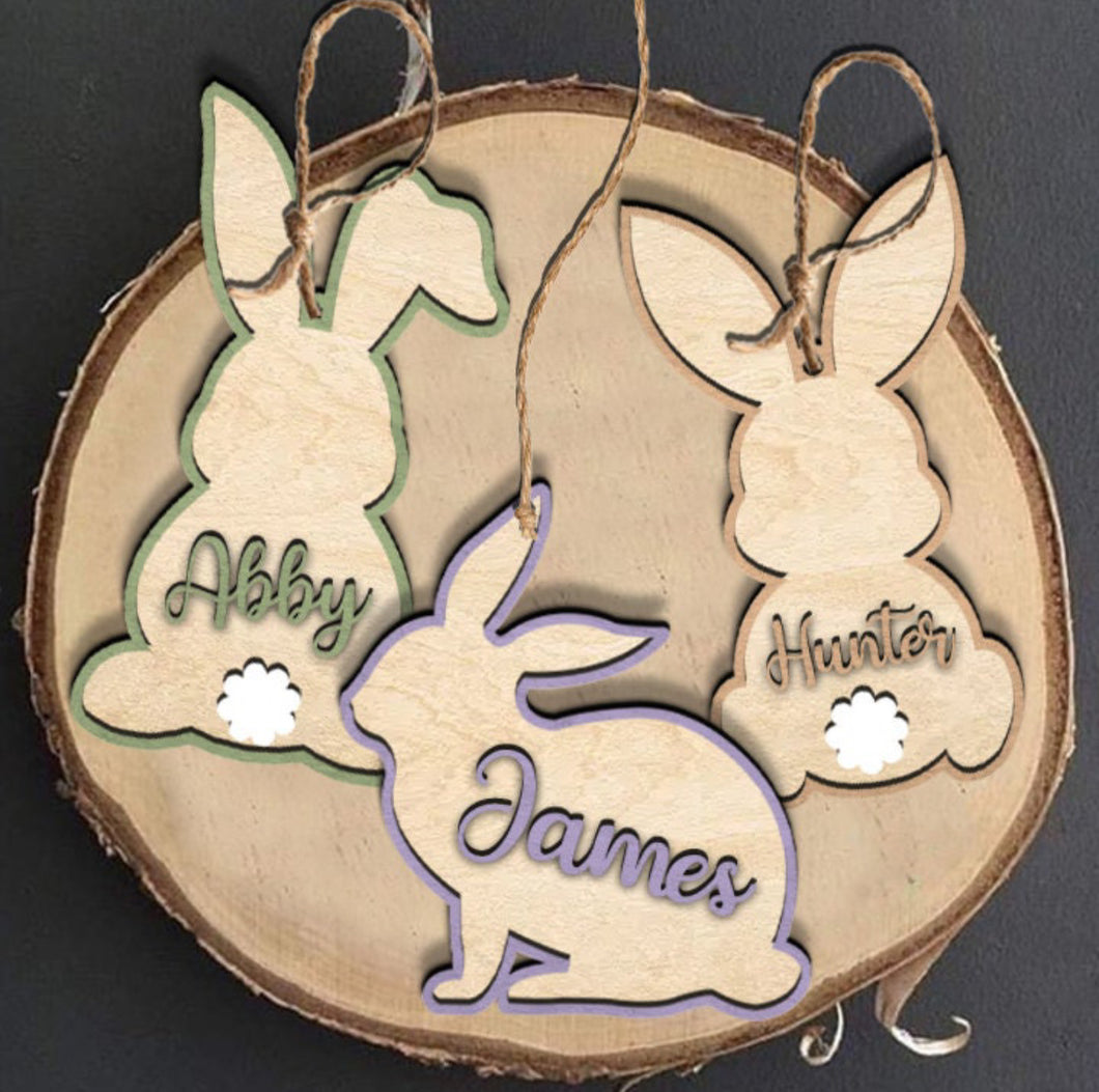 Bunnies Easter Basket Tag