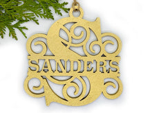 Load image into Gallery viewer, Monogram Last Name Ornament
