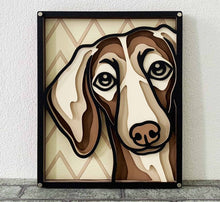 Load image into Gallery viewer, Dachshund Wall Art Brown/Tan
