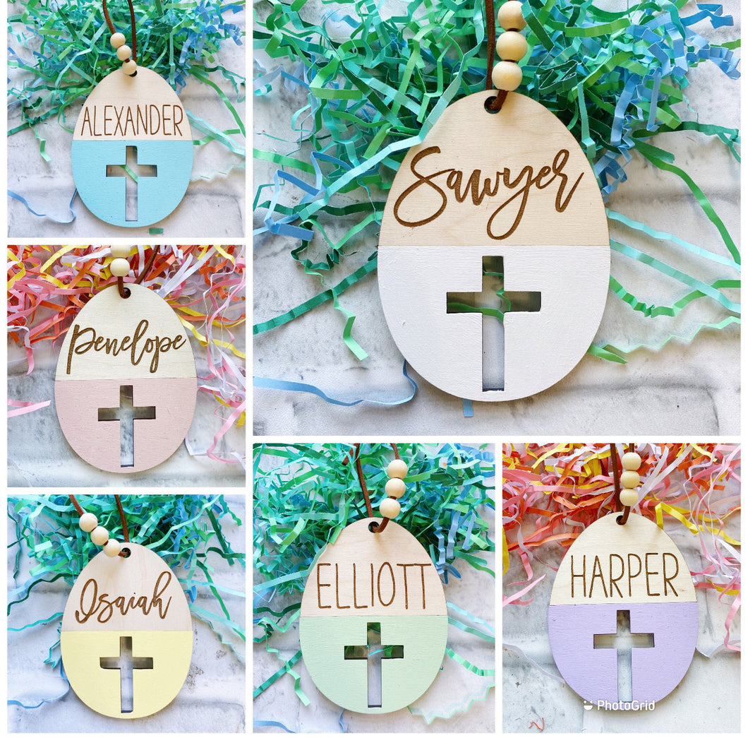 Cross Easter Basket Tag