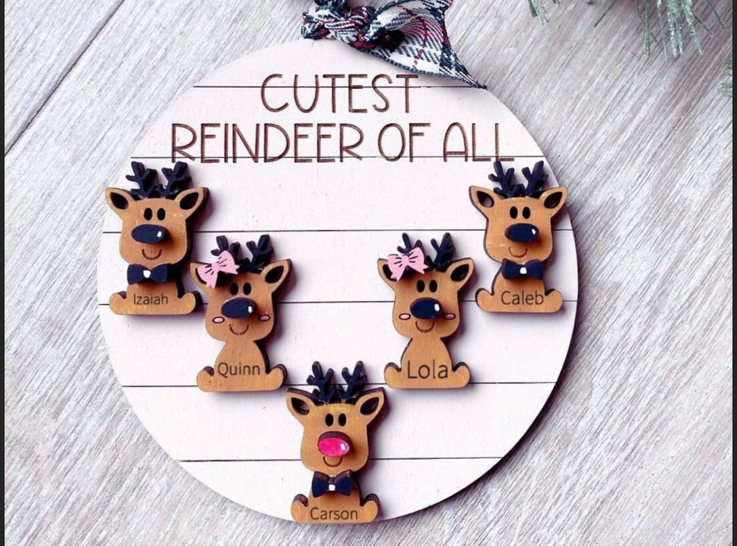 Reindeer Family Ornament