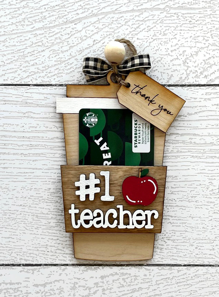 #1 Teacher Gift card holder