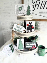 Load image into Gallery viewer, Christmas Tiered Tray Set- light green
