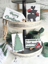 Load image into Gallery viewer, Christmas Tiered Tray Set- light green
