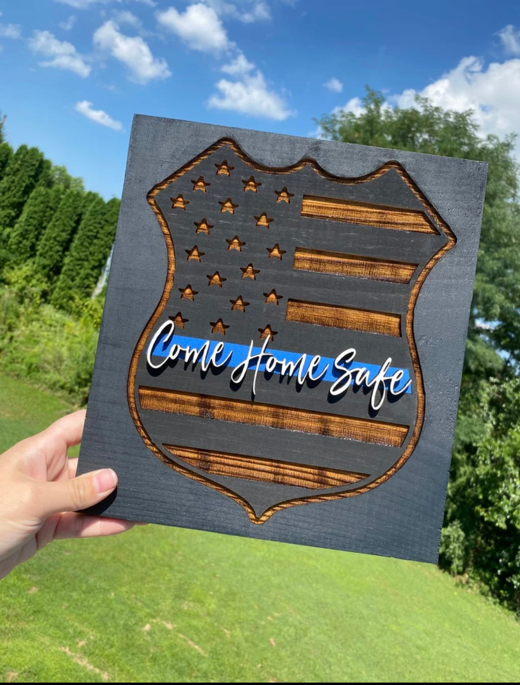 Come Home Safe- Engraved Badge