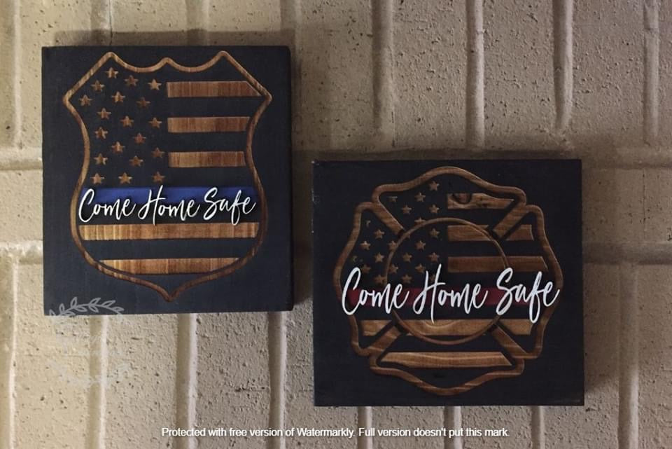 Come Home Safe Engraved Badges