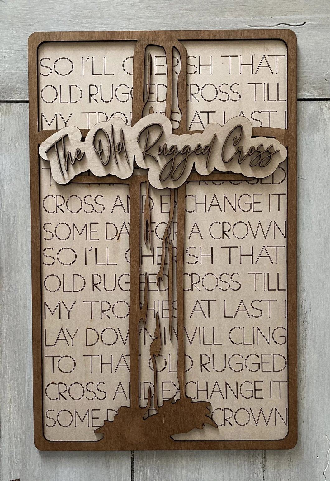 Rugged Cross Sign