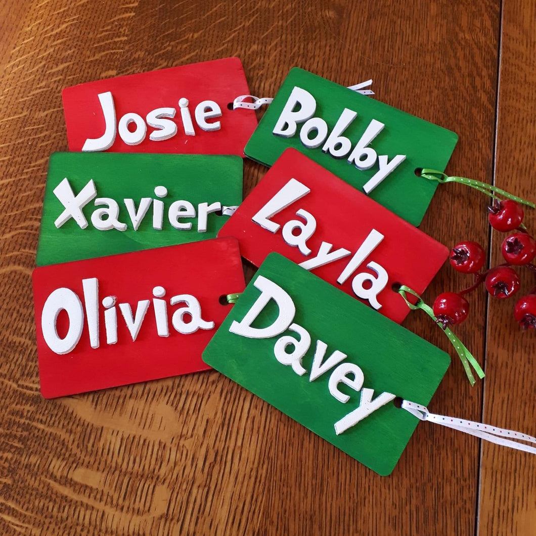 Personalized Christmas Tags- Grinch Style