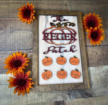 Load image into Gallery viewer, Pumpkin Patch Family Sign
