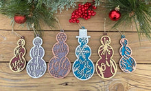 Load image into Gallery viewer, Snowmen Ornaments Set of 6
