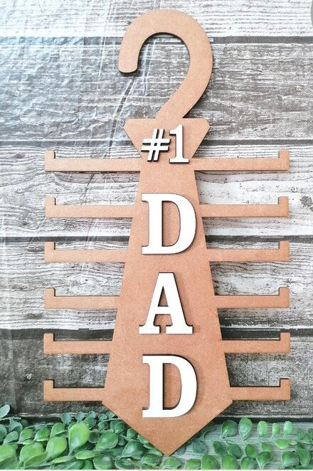 Fathers Day Tie Holder- Personalized