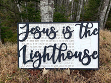 Load image into Gallery viewer, Jesus is the lighthouse sign
