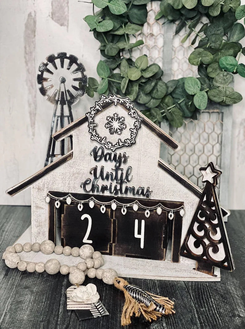 Farmhouse Style Christmas Countdown