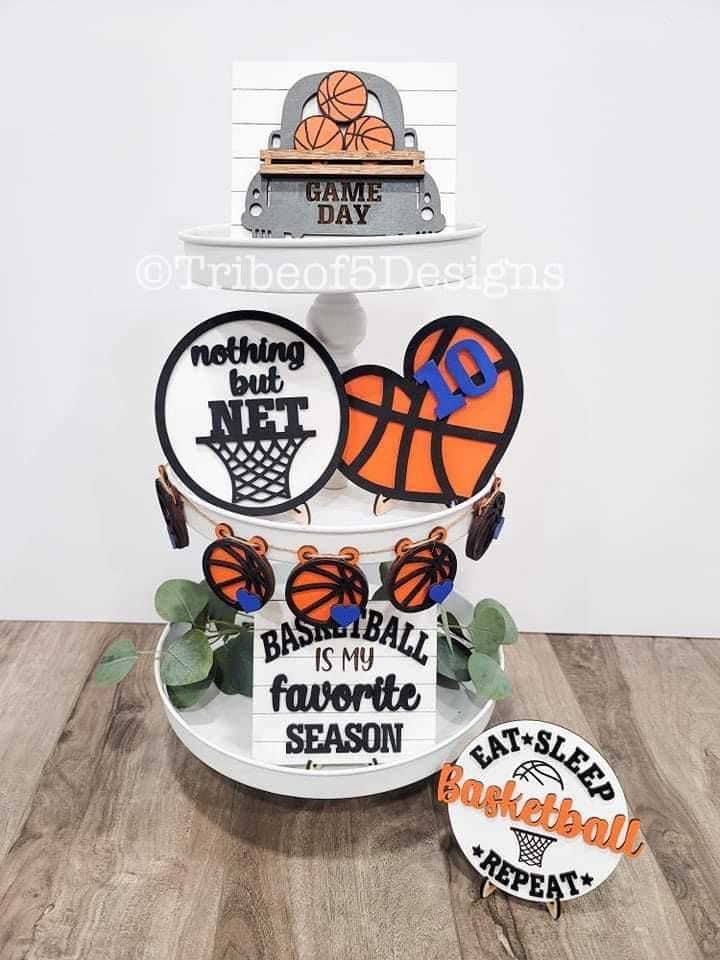 Basketball Tiered Tray Set