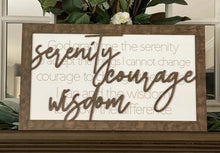 Load image into Gallery viewer, Serenity-Courage-Wisdom Sign
