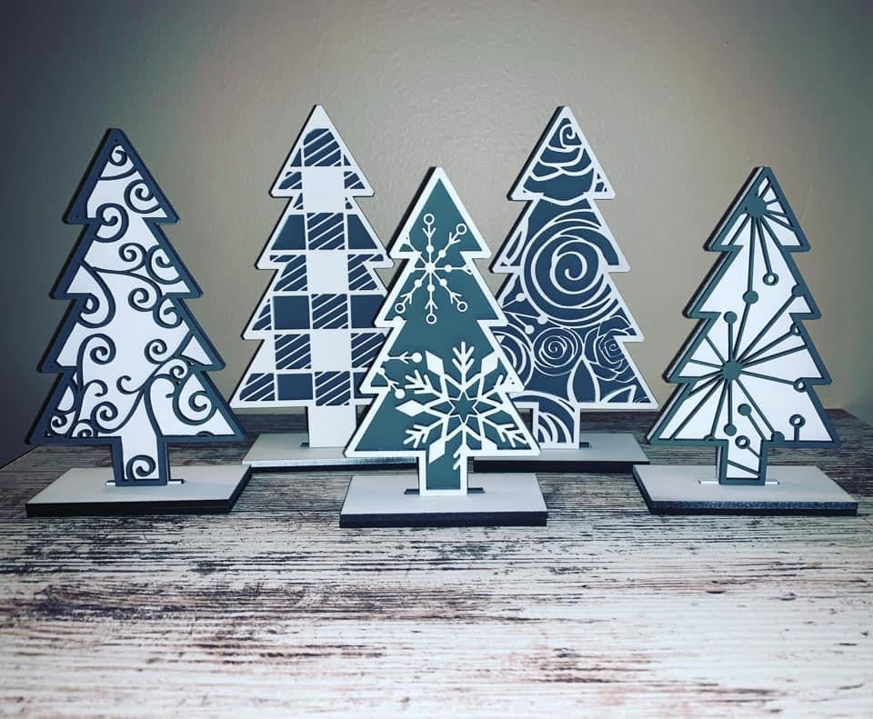 Standing Tree Set of 5