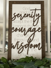 Load image into Gallery viewer, Serenity-Courage-Wisdom Sign
