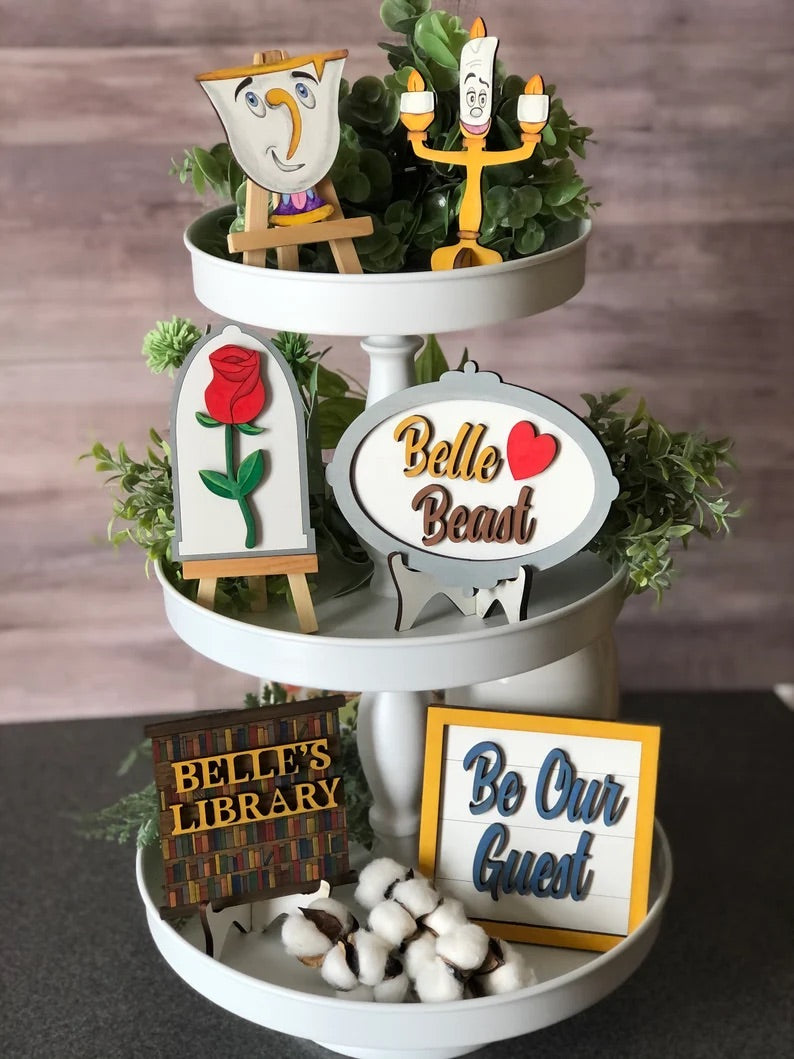 Beauty and The Beast Tiered Tray Set