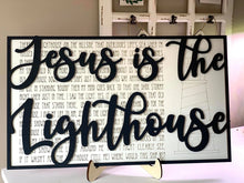 Load image into Gallery viewer, Jesus is the lighthouse sign
