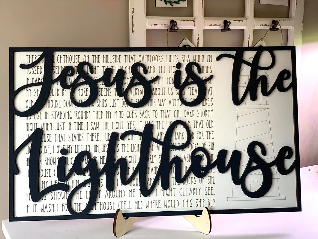 Jesus is the lighthouse sign